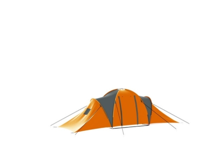 vidaXL Camping Tent 9 Persons Fabric Gray and Orange